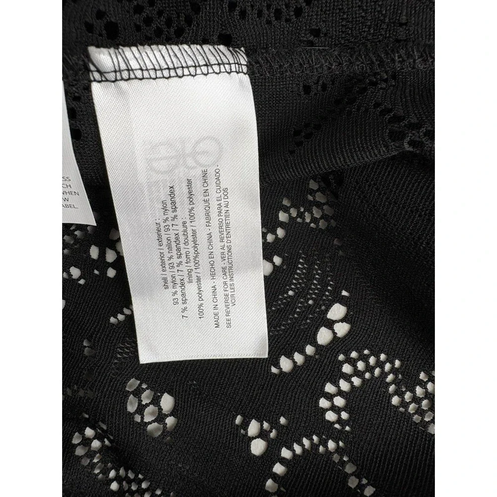 Jessica Simpson Black Lace Maxi 1X Dress Goth Whimsy Festival Coverup Beach